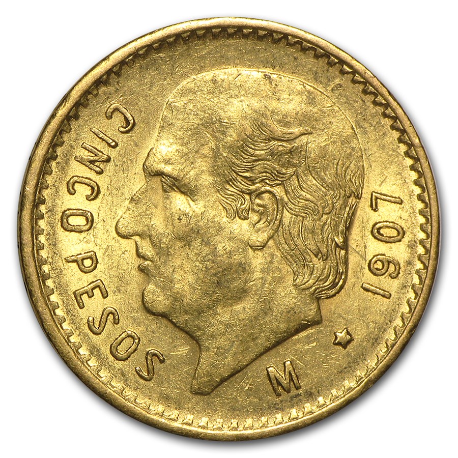 1/2 Hidalgo 5 Pesos Oro